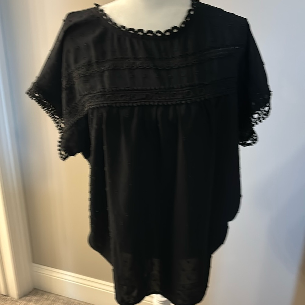 BLACK CHIFON BLOUSE